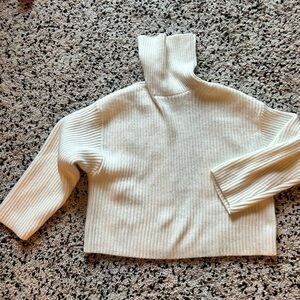 Women's white turtleneck Sweater